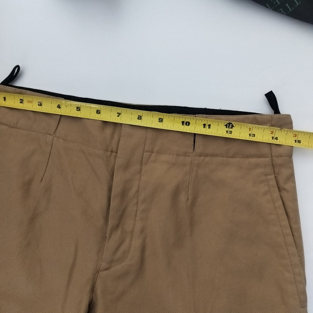 Fendi Women's Tan Khaki Cotton Trousers Button Fly Made in Italy Size 46 - Picture 10 of 13